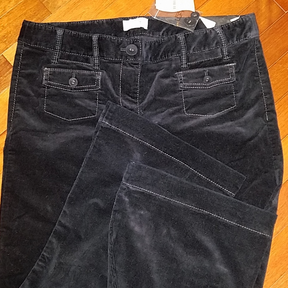 Loft Marisa Black Corduroy Trousers